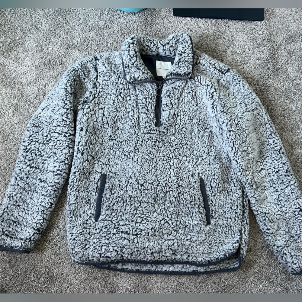 Grey Sherpa Quarter Zip